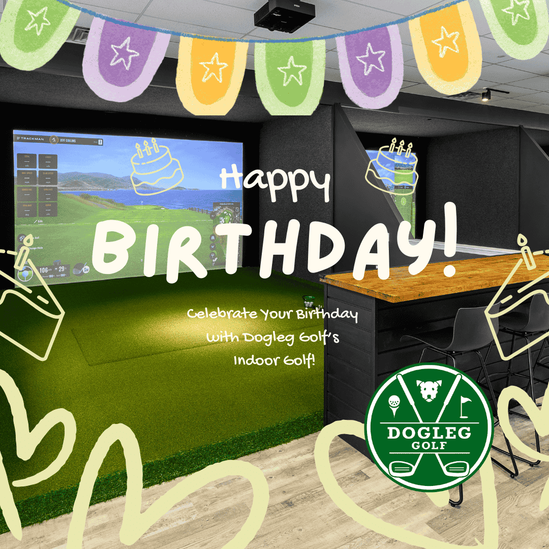 birthday party golf at Dogleg Golf - Indoor Golf Simulator in Cinnaminson, NJ
